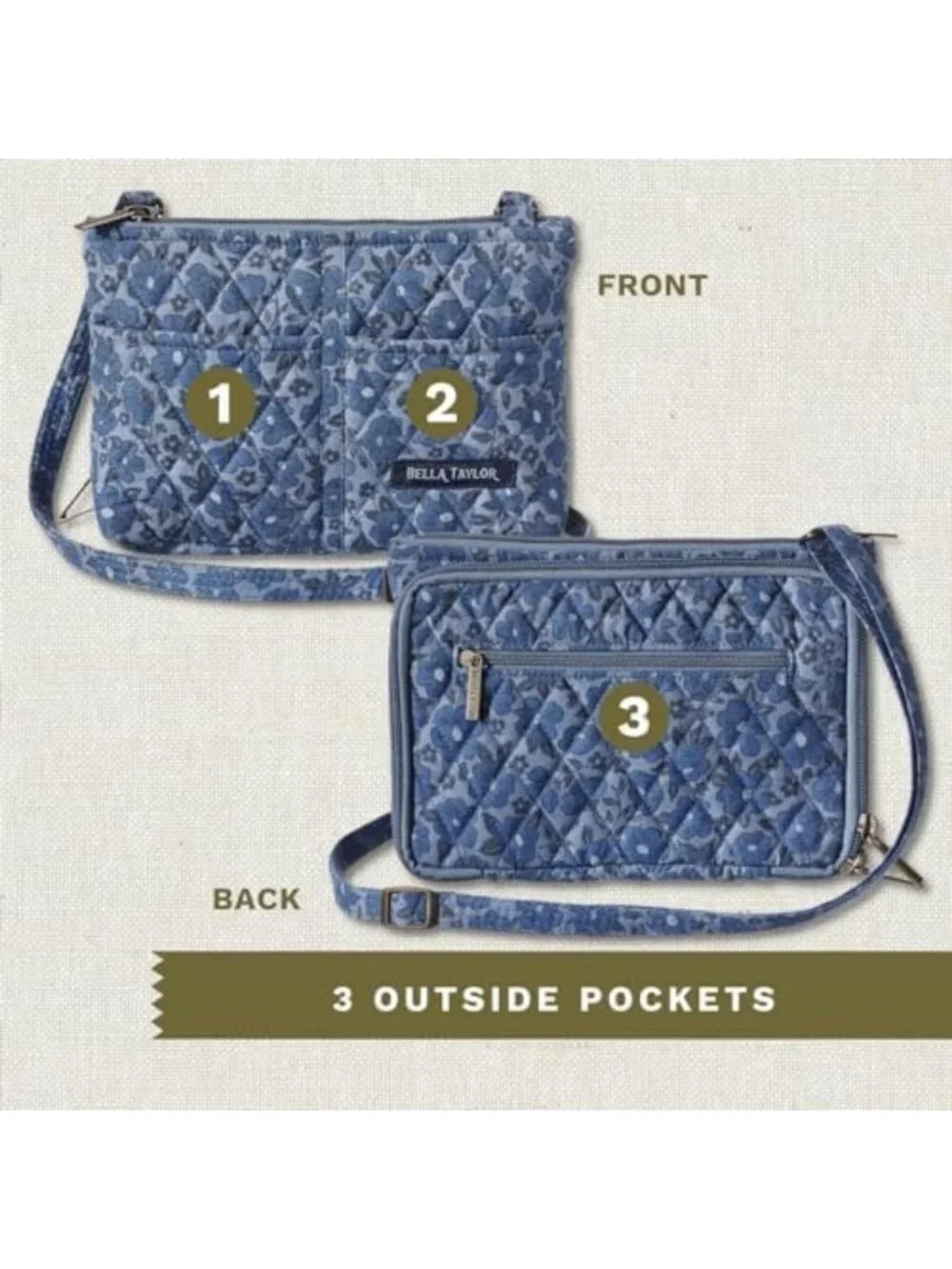 Quilted Crossbody Wallet Handbag for Women | Stylish Essentials Organizer